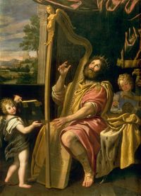 Le Roi David jouant de la harpe du Dominiquin © EPV